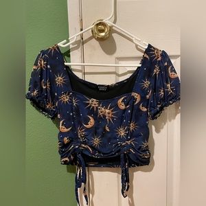 Whimsical Celestial Themed Top